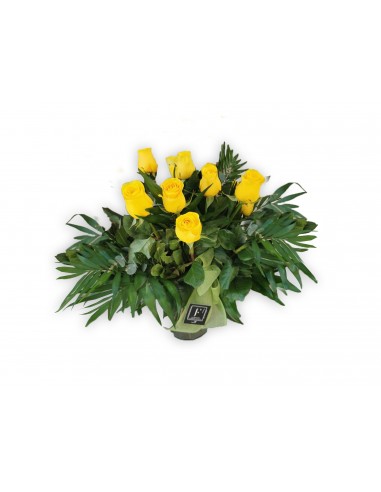 Strauß aus 12 gelben Rosen