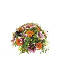 Cesta de Flores Gereberas Naranjas