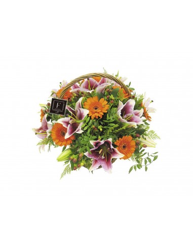 Cesta de Flores Gereberas Naranjas