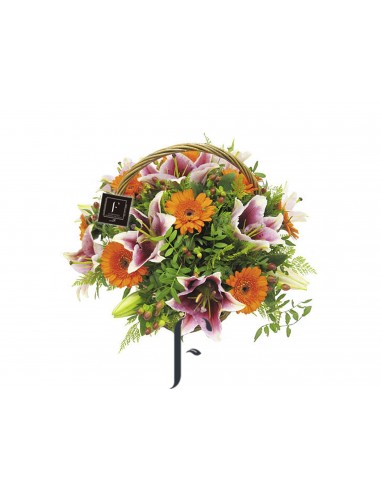 Orange Gerebera Flower Basket