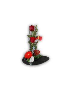 Flower centerpiece with ceramic